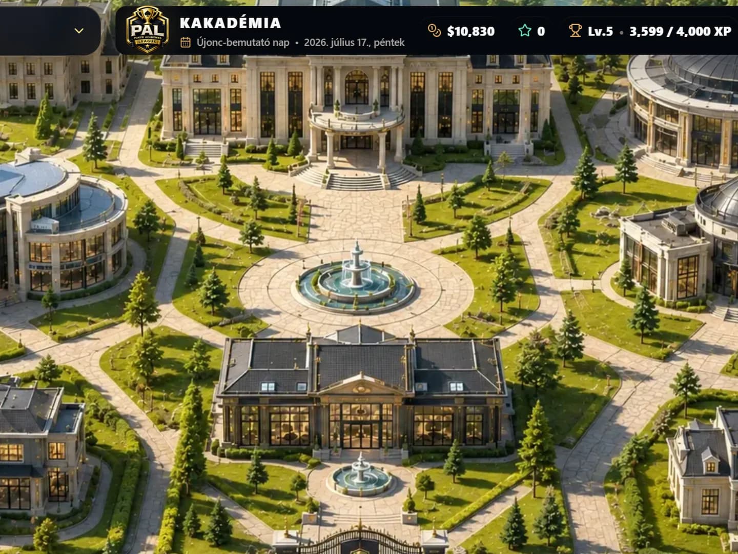 Poker Academies League academy headquarters map